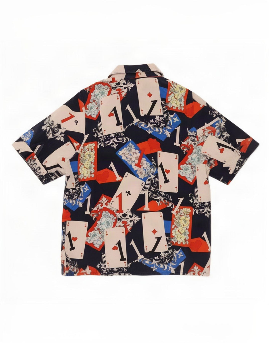 Camicetta camicia vintage da donna con motivo astratto UK 16 grande multicolore
