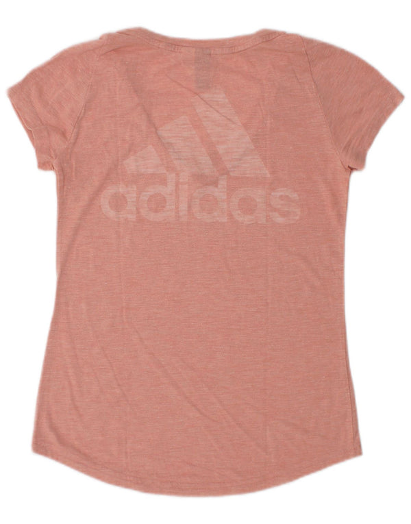 Maglietta grafica da donna Adidas Top UK 10 Small Pink Flecked