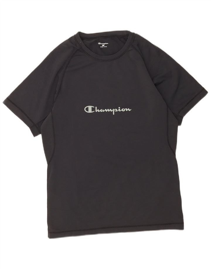 T-shirt grafica da uomo Champion Top XL nera in poliammide