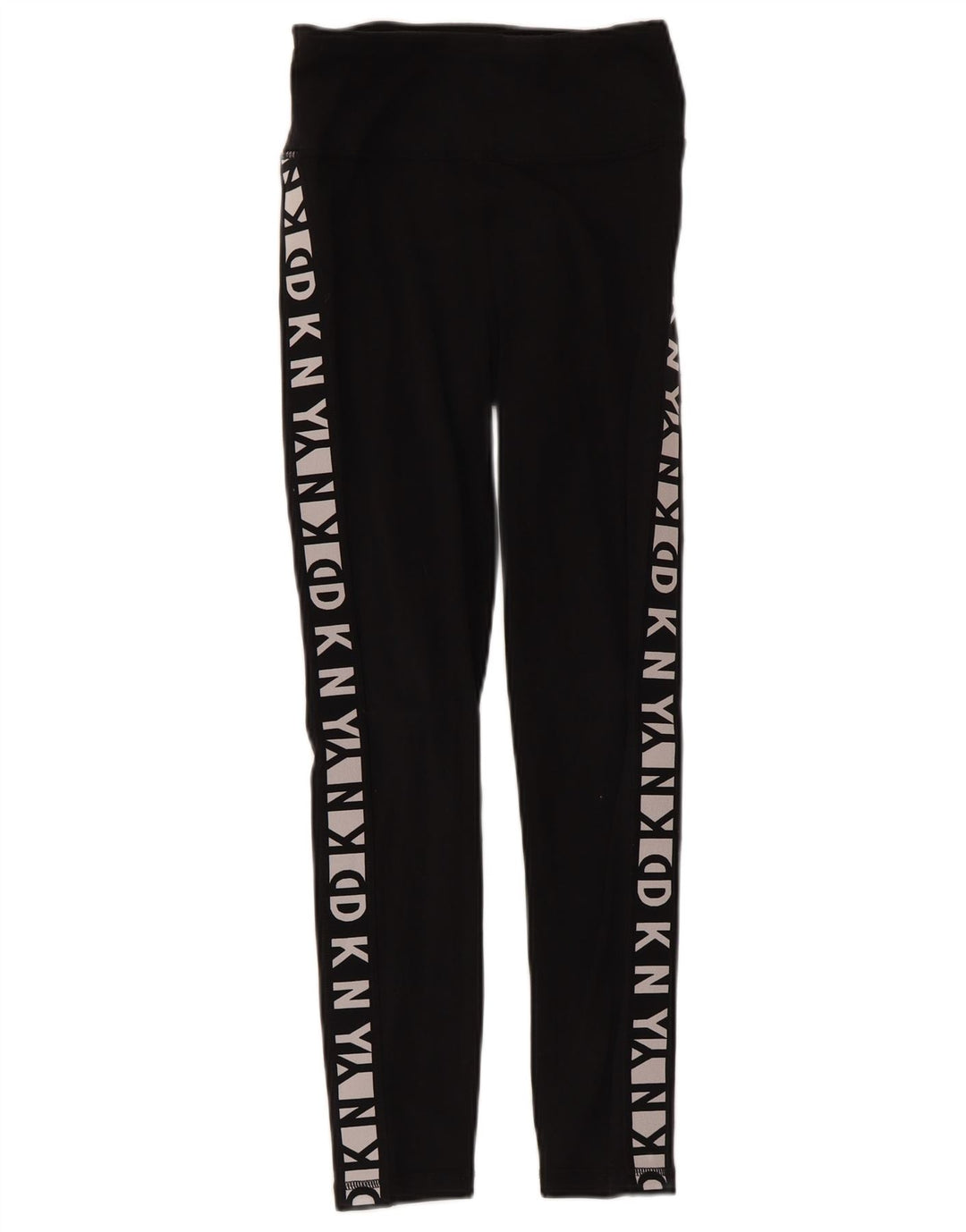 Leggings grafici da donna Dkny UK 4 XS cotone nero
