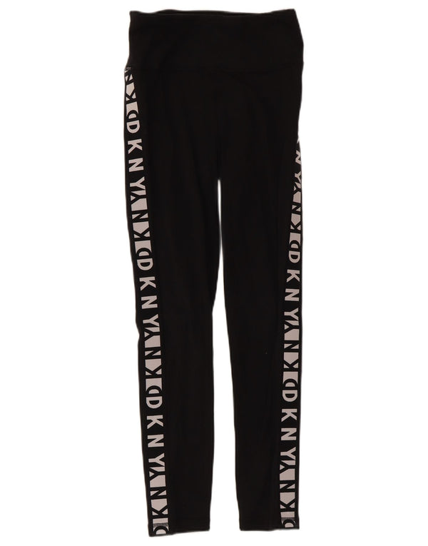 Leggings grafici da donna Dkny UK 4 XS cotone nero