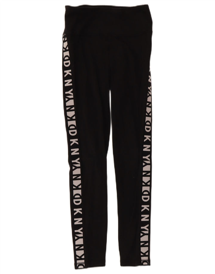 Leggings grafici da donna Dkny UK 4 XS cotone nero