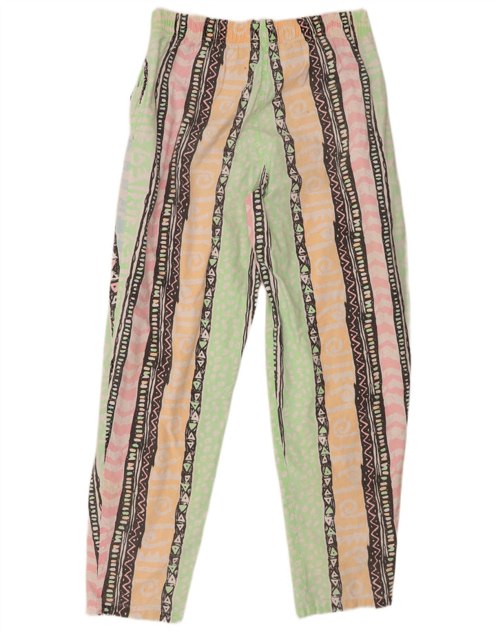 Pantaloni affusolati a vita alta da donna Blues W34 L31 geometrico multicolore