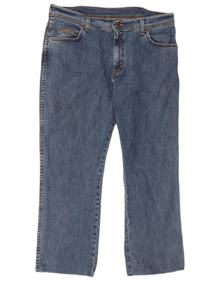 Jeans dritti elasticizzati Texas da uomo Wrangler W36 L27 cotone blu
