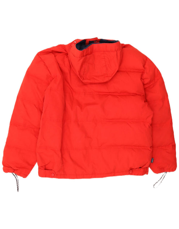 Tommy Hilfiger Mens Hooded Padded Jacket UK 40 Large Red Polyester