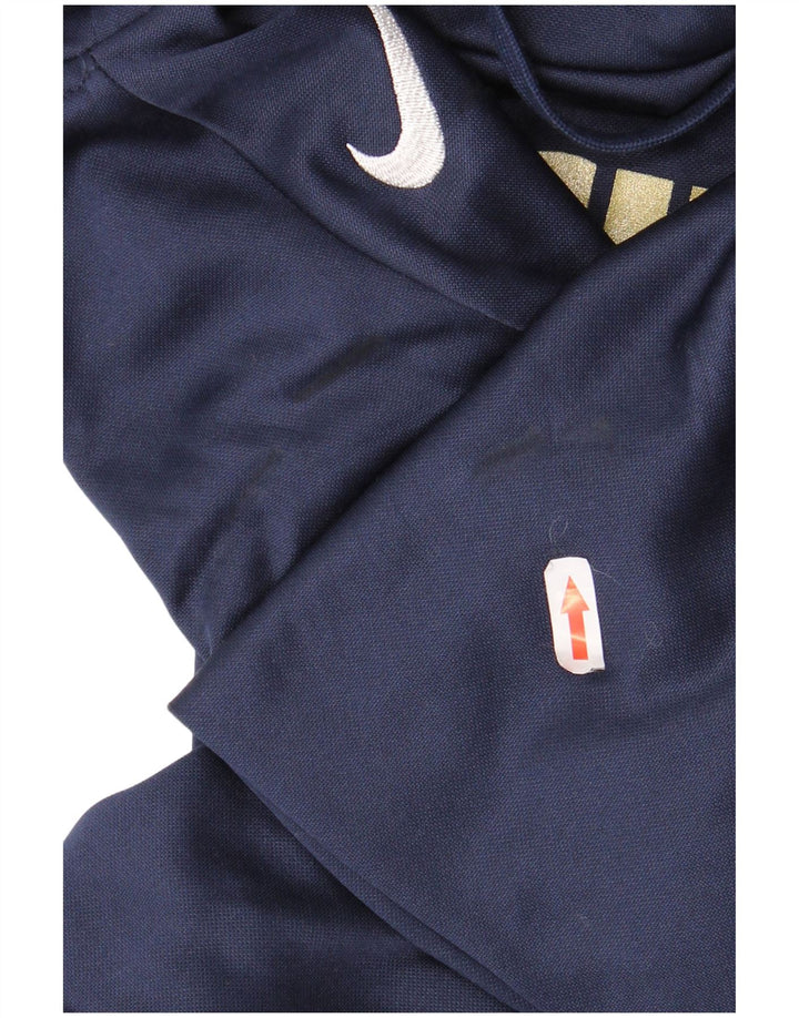 NIKE Felpa con cappuccio grafica Dri Fit da uomo, media, blu navy, in poliestere