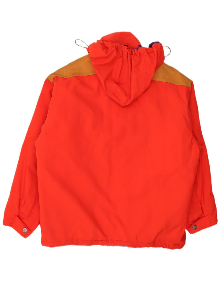 Giacca da sci con cappuccio da uomo Anzi Besson IT 52 Large Rosso Colourblock Poliestere