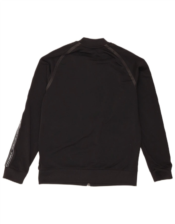 Giacca da ginnastica grafica da ragazzo Adidas 11-12 anni in poliestere nero