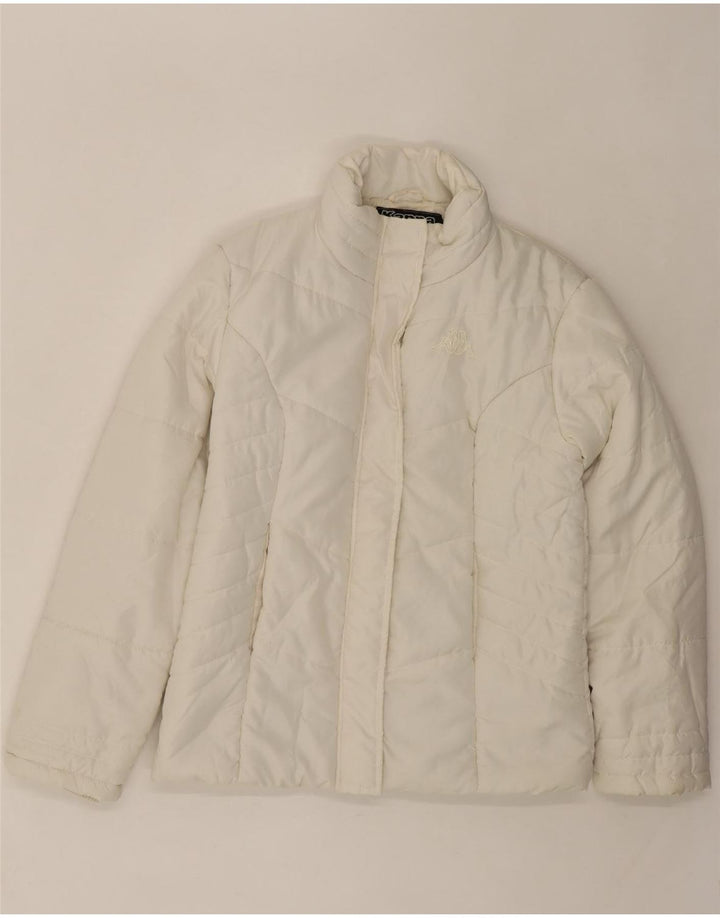 KAPPA Womens Padded Jacket UK 20 2XL Off White Polyester Vintage Kappa and Second-Hand Kappa from Messina Hembry 