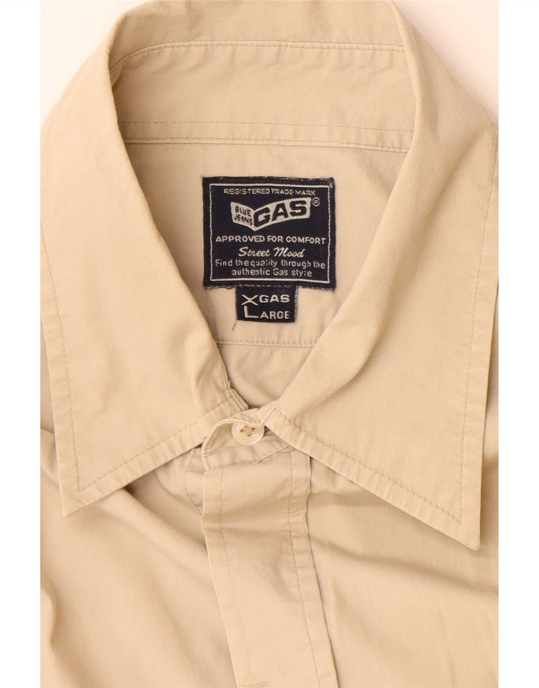 Camicia Uomo Gas XL Cotone Beige