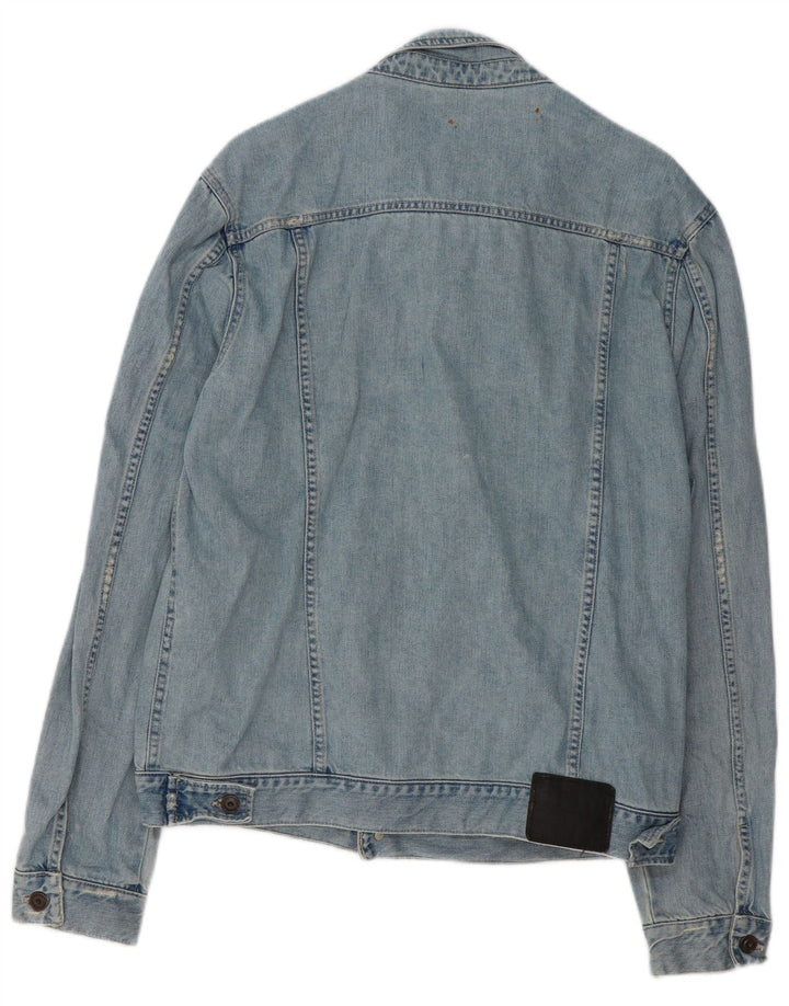 Giacca in denim da uomo ZARA UK 42 XL cotone blu