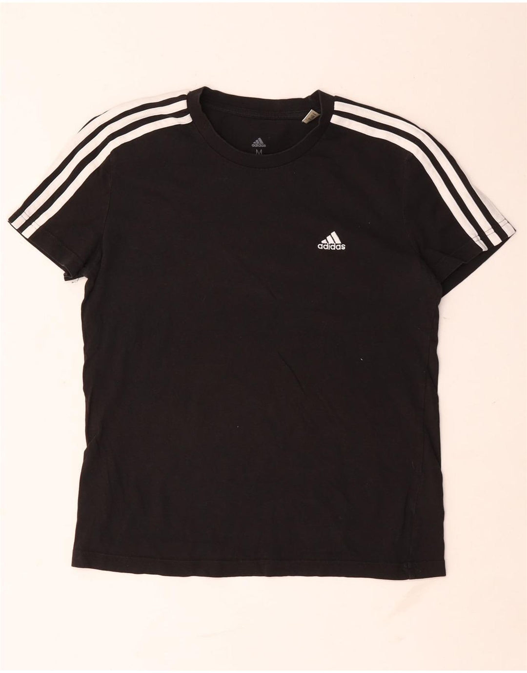 T-shirt da donna Adidas Top UK 12/14 cotone nero medio