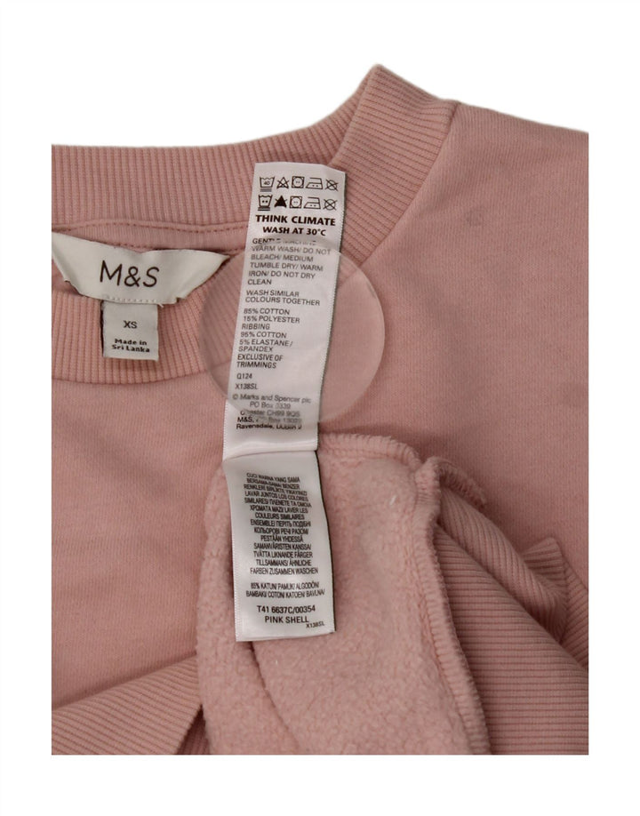 Felpa oversize da donna Marks & Spencer UK 6 XS cotone rosa