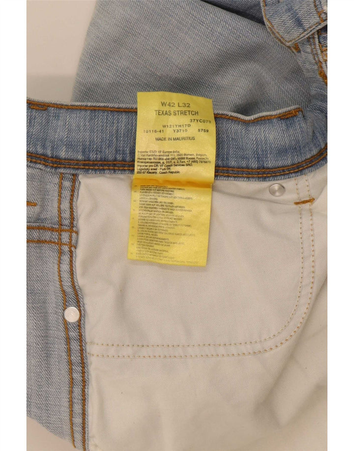 Jeans dritti elasticizzati Texas da uomo Wrangler W42 L32 cotone blu