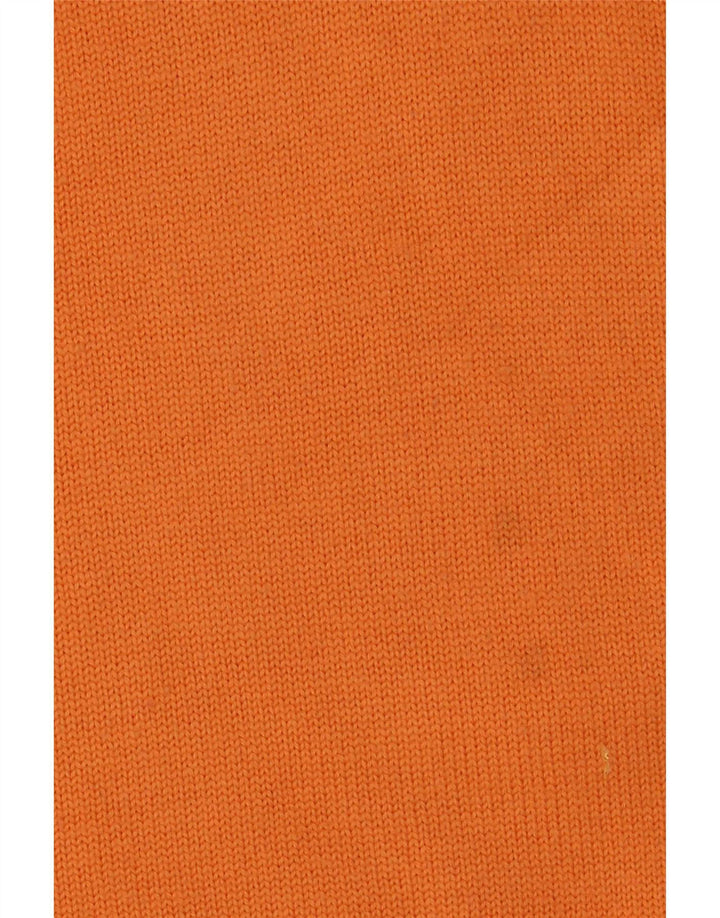 Jeckerson Maglione da uomo con zip grafica e collo in lana arancione medio