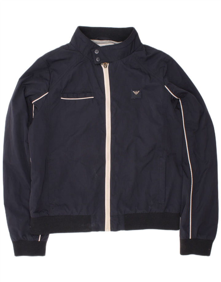 Giubbotto bomber da ragazzo Armani Jeans 11-12 anni in poliestere blu navy