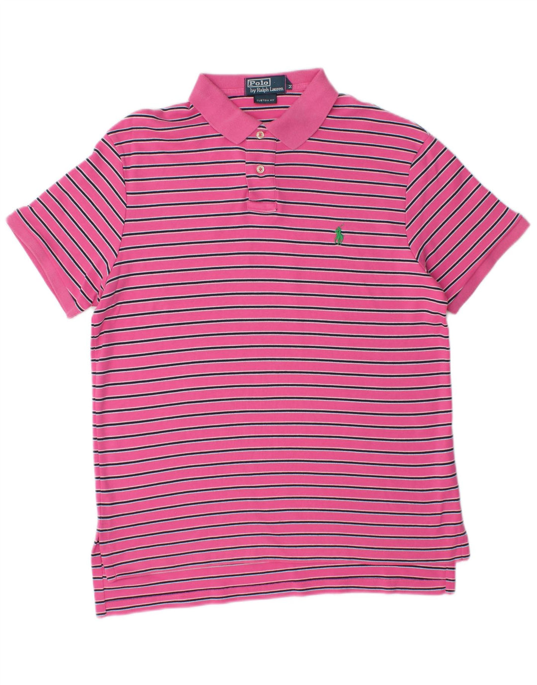 POLO RALPH LAUREN Polo da uomo su misura in cotone a righe rosa medio
