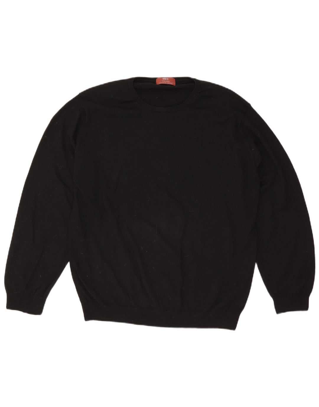 Maglione maglione girocollo da uomo Marks & Spencer grande lana nera
