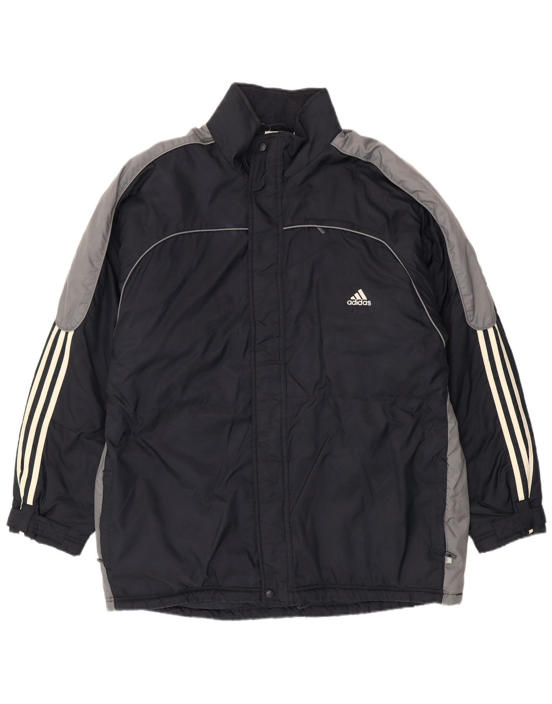 Giacca a vento da uomo Adidas UK 44/46 Large Blu Navy Colourblock in poliammide