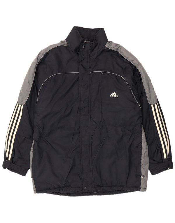Giacca a vento da uomo Adidas UK 44/46 Large Blu Navy Colourblock in poliammide
