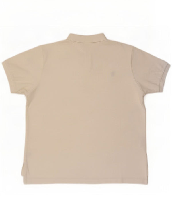 Camicia Polo Ralph Lauren da uomo su misura 2XL in cotone bianco