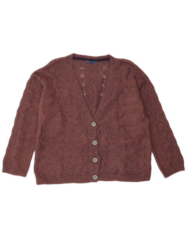 Maglione cardigan vestibilità ampia da donna di White Stuff UK 14 Acrilico marrone medio medio