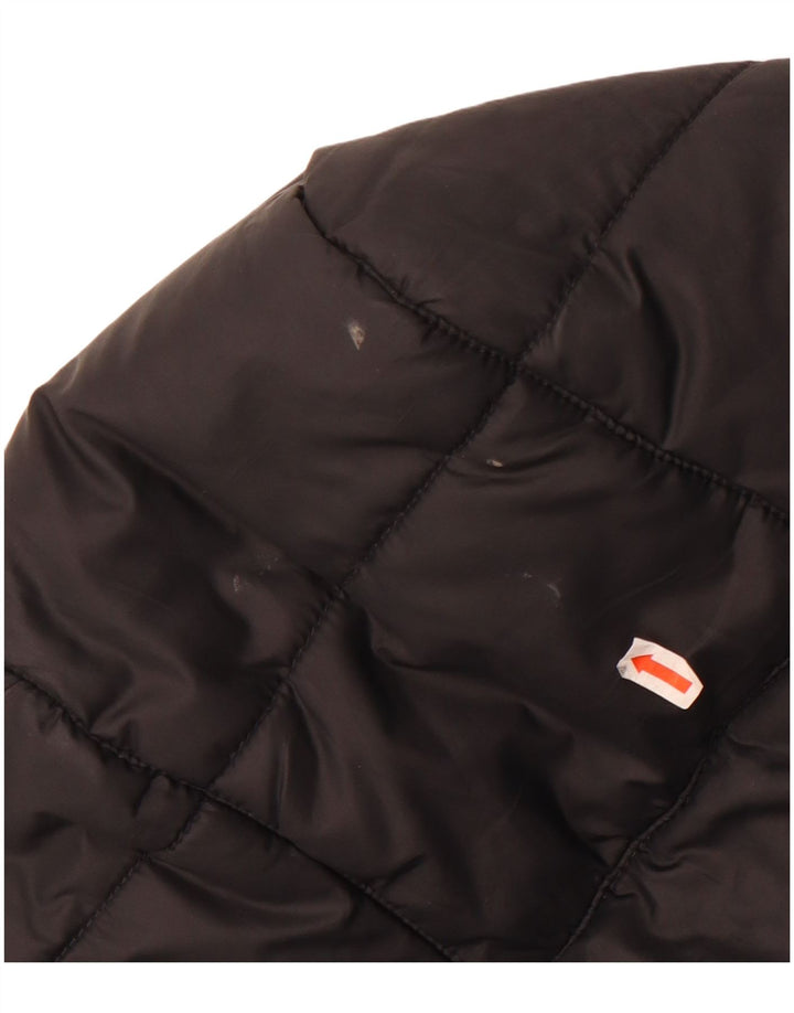 Giacca imbottita con cappuccio Nike da donna UK 10 piccola nera in poliestere