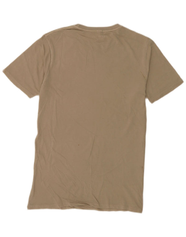 T-shirt da uomo vintage Top grande in cotone beige