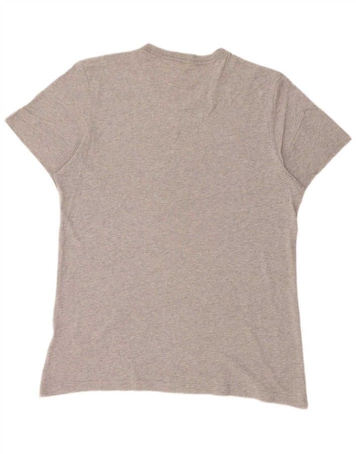 ADIDAS Mens Graphic T-Shirt Top Large Grey Cotton