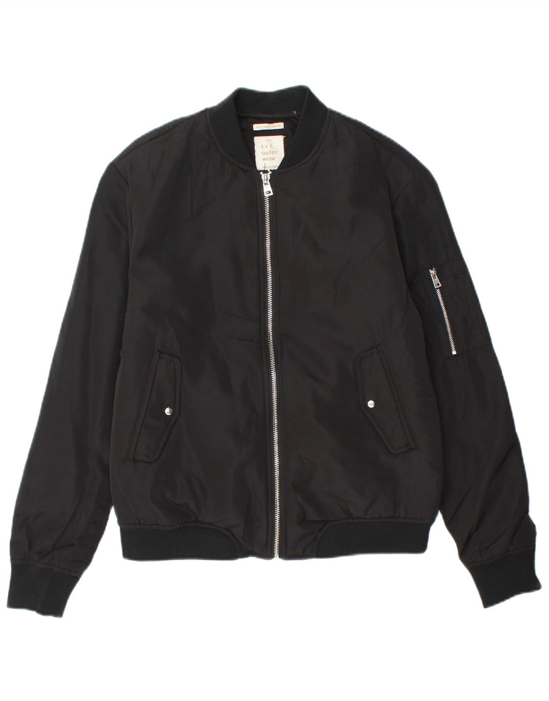 Giubbotto bomber da donna ZARA UK 10 piccolo poliestere nero