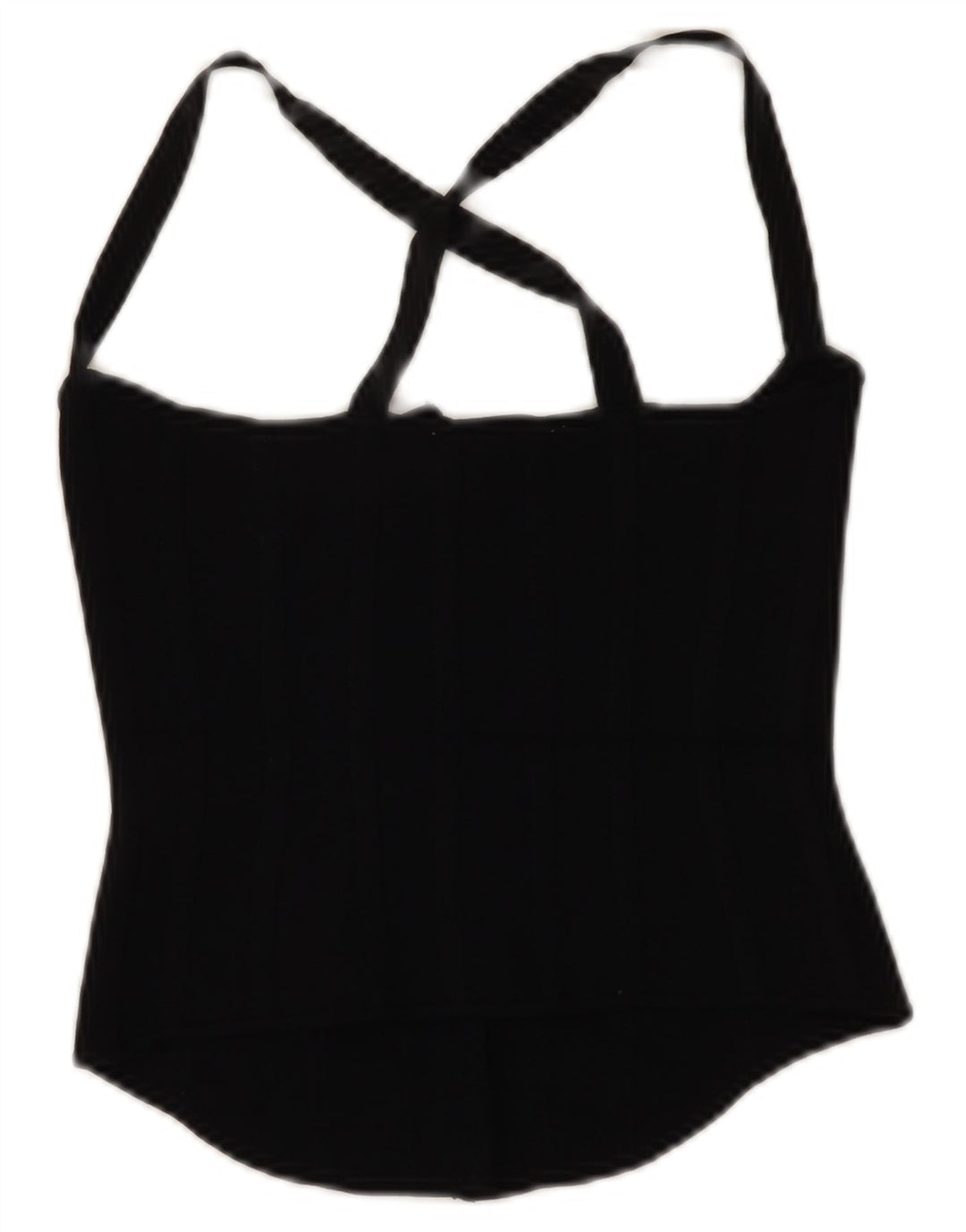 Top corto da donna Zara UK 8 piccolo in viscosa nera