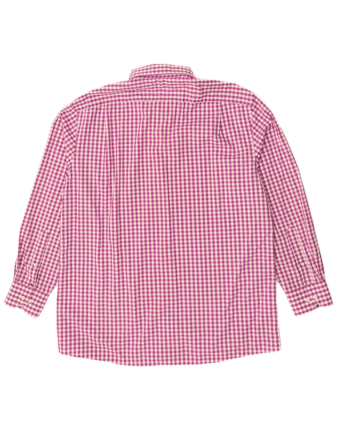 TOMMY HILFIGER Camicia da uomo Taglia 17 XL Cotone a quadretti viola
