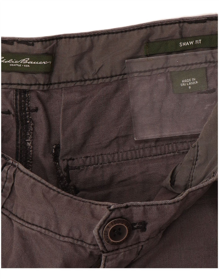 Pantaloni corti dritti da donna EDDIE BAUER US 8 Medium W32 L23 Grigio