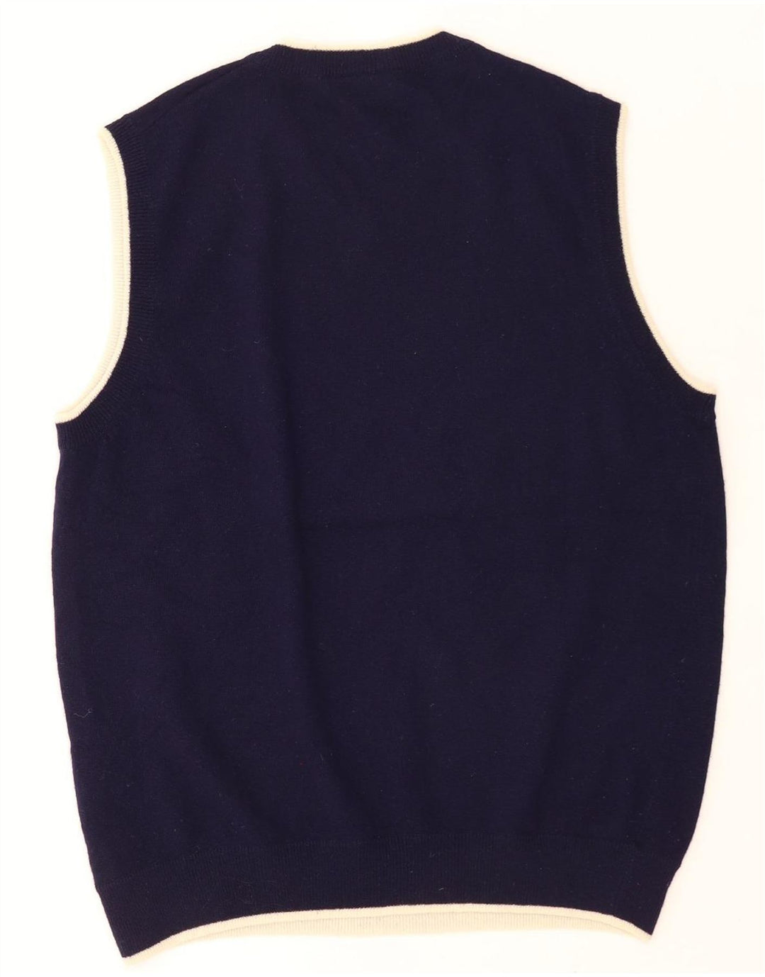 Canotta da uomo Belfe UK 40 media blu navy in lana d'agnello