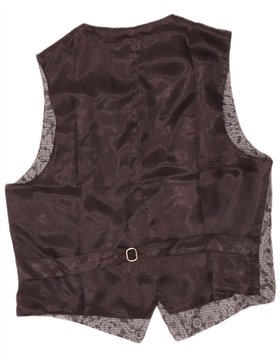 Gilet da uomo vintage grande floreale grigio