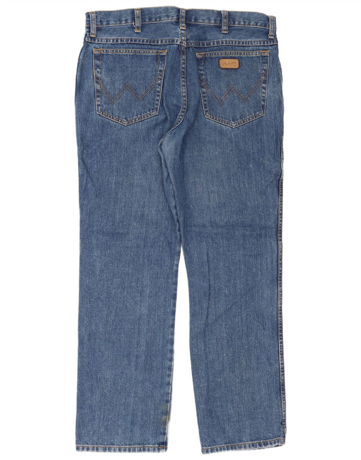 Jeans dritti regolari da uomo Wrangler Texas W36 L30 cotone blu