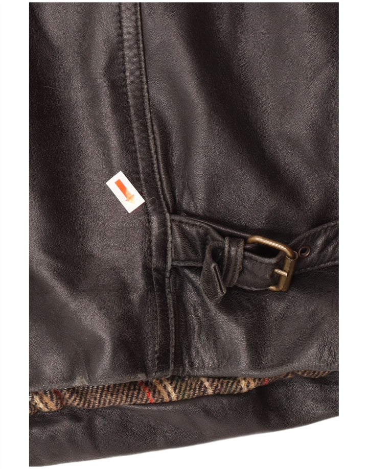 Giacca in pelle da uomo VINTAGE IT 54 2XL Pelle nera