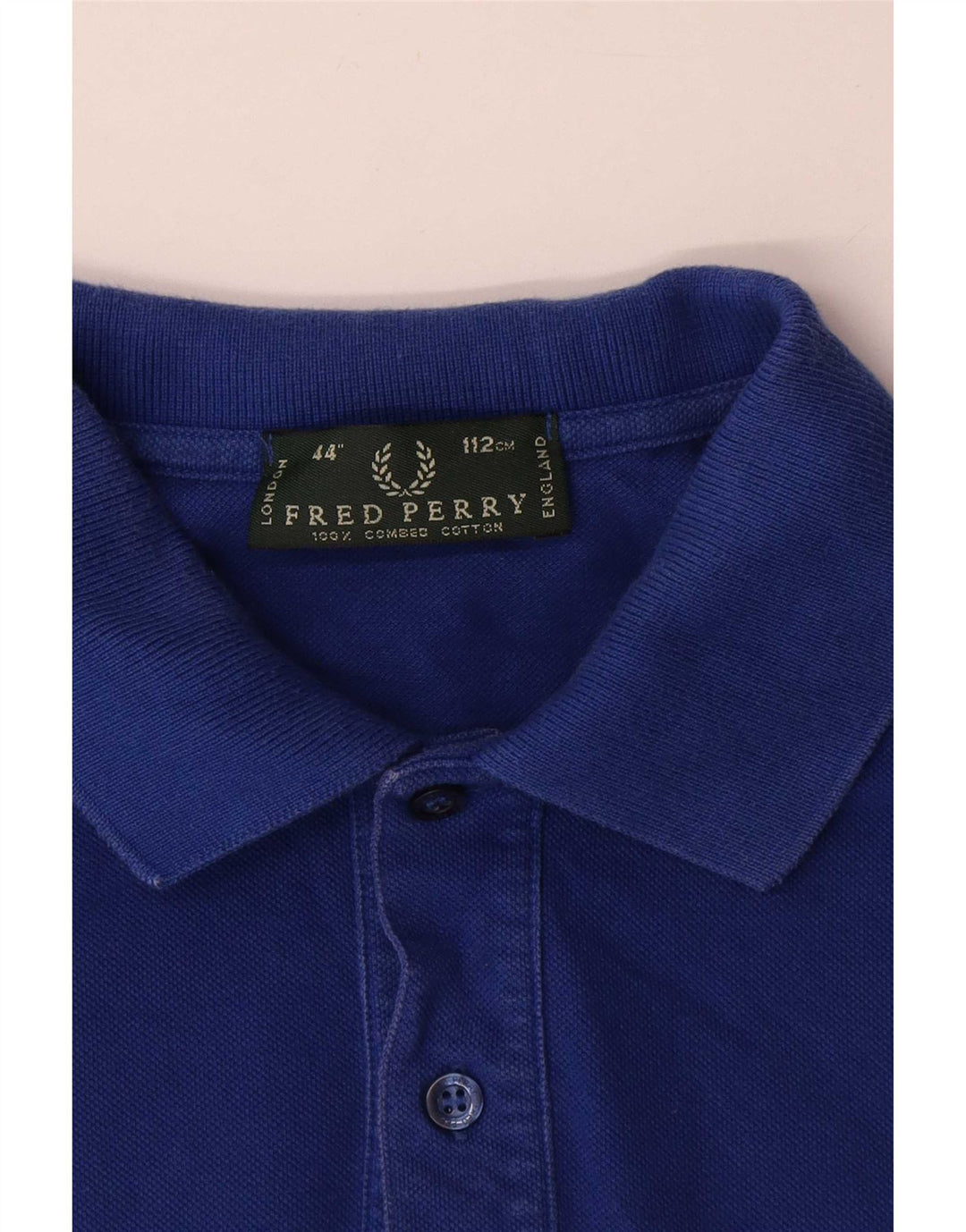 Polo da uomo Fred Perry in cotone blu navy medio