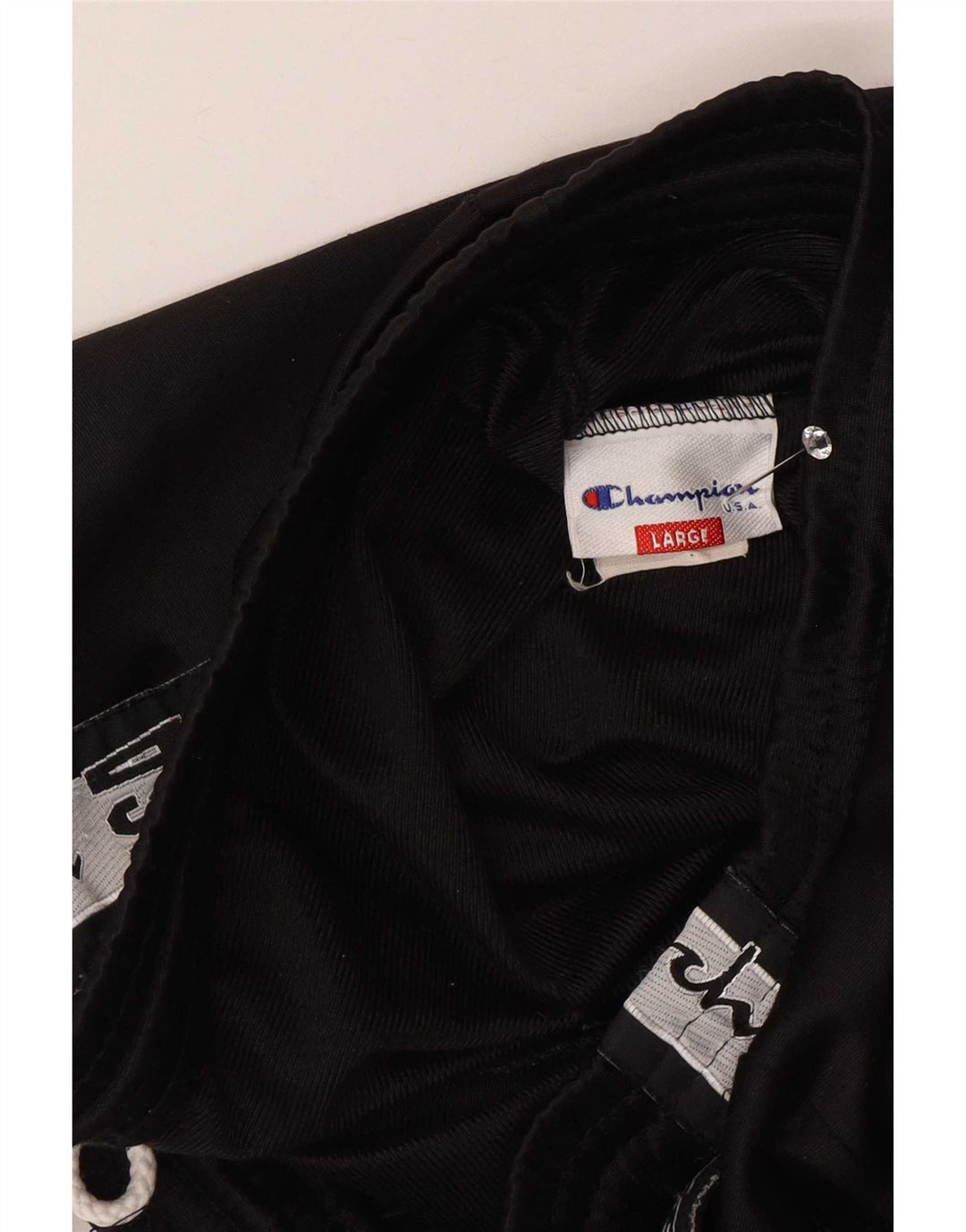 Pantaloni da tuta con grafica Champion da uomo, grandi, in poliestere color block nero