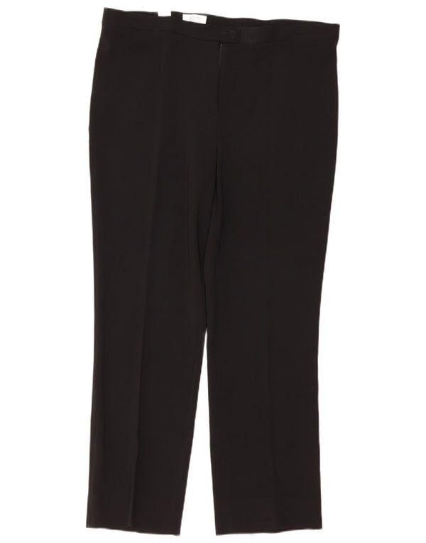 Pantaloni da abito dritti da donna Moschino UK 16 Large W38 L30 Rayon nero