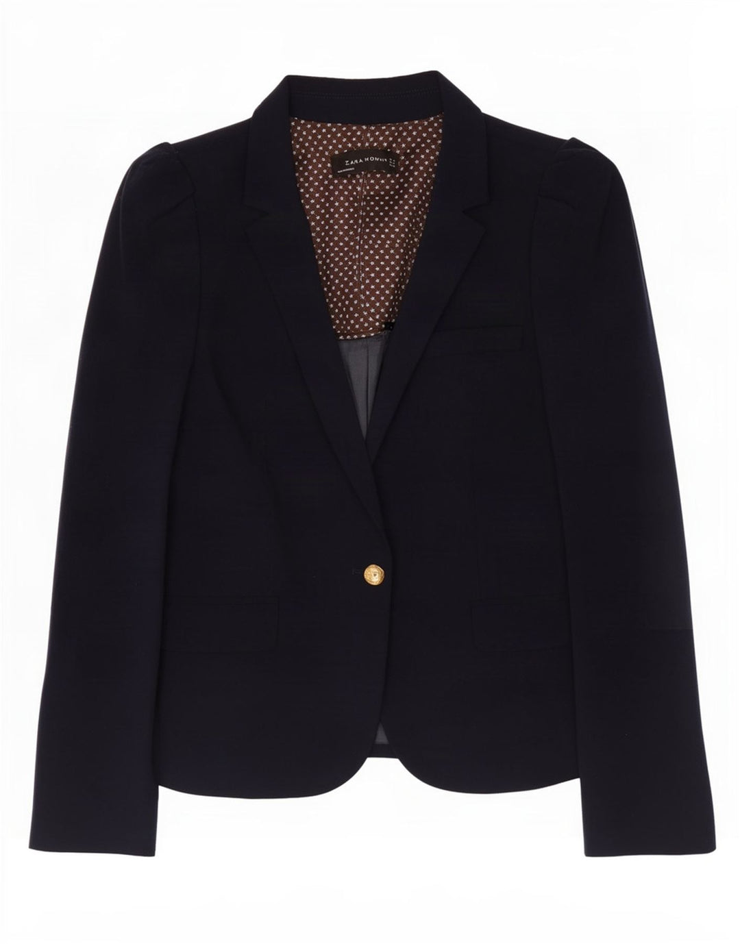 Giacca blazer da donna a 1 bottone Zara UK 12 blu navy medio