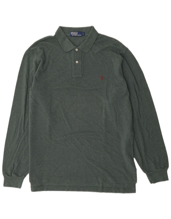 Polo Ralph Lauren Polo da uomo a maniche lunghe grande in cotone verde
