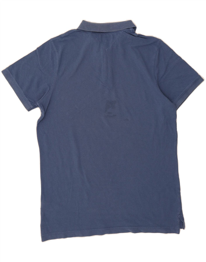 TOMMY HILFIGER Mens Polo Shirt 2XL Blue Cotton Vintage Tommy Hilfiger and Second-Hand Tommy Hilfiger from Messina Hembry 