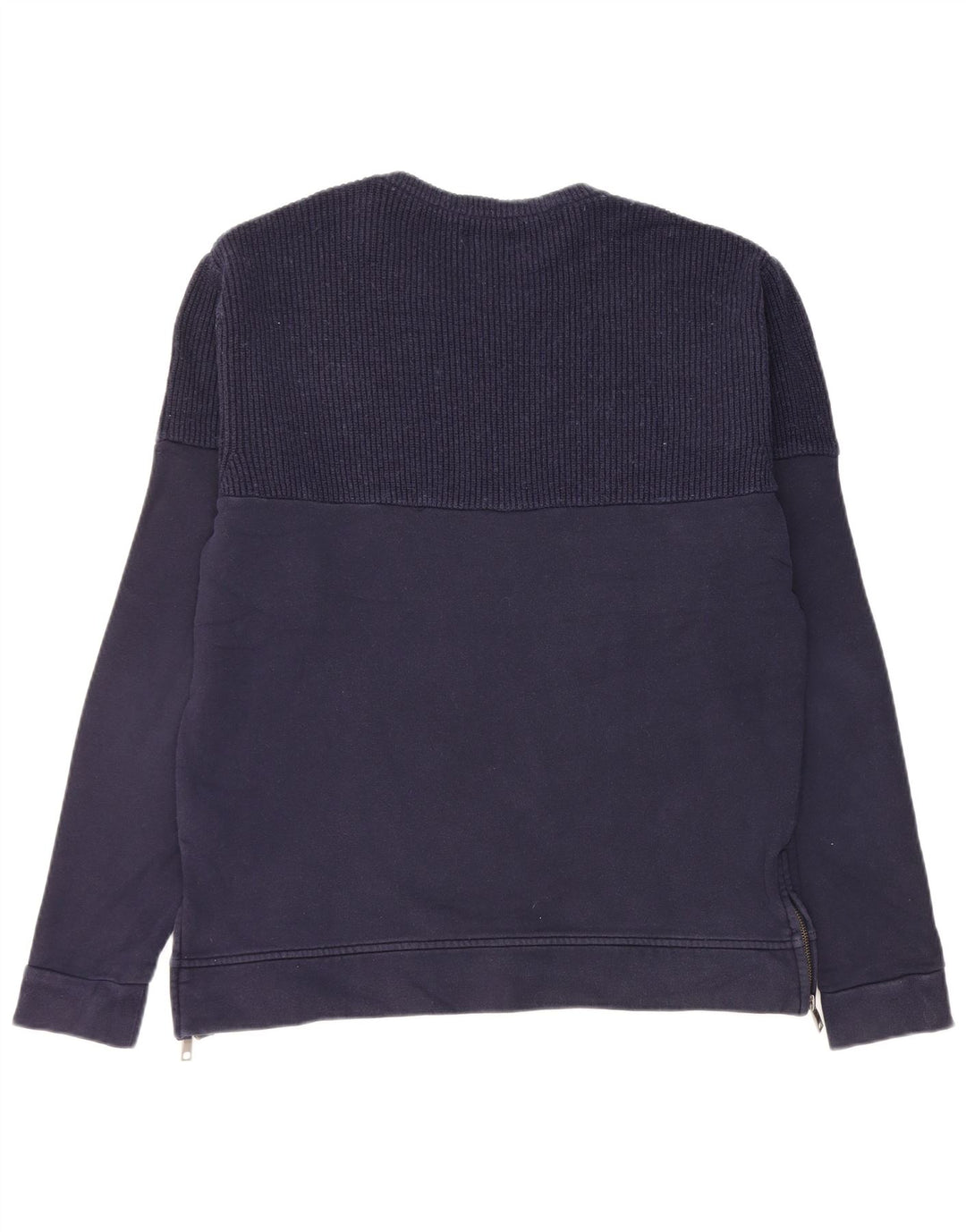 Felpa Zara da uomo maglione grande in cotone blu navy
