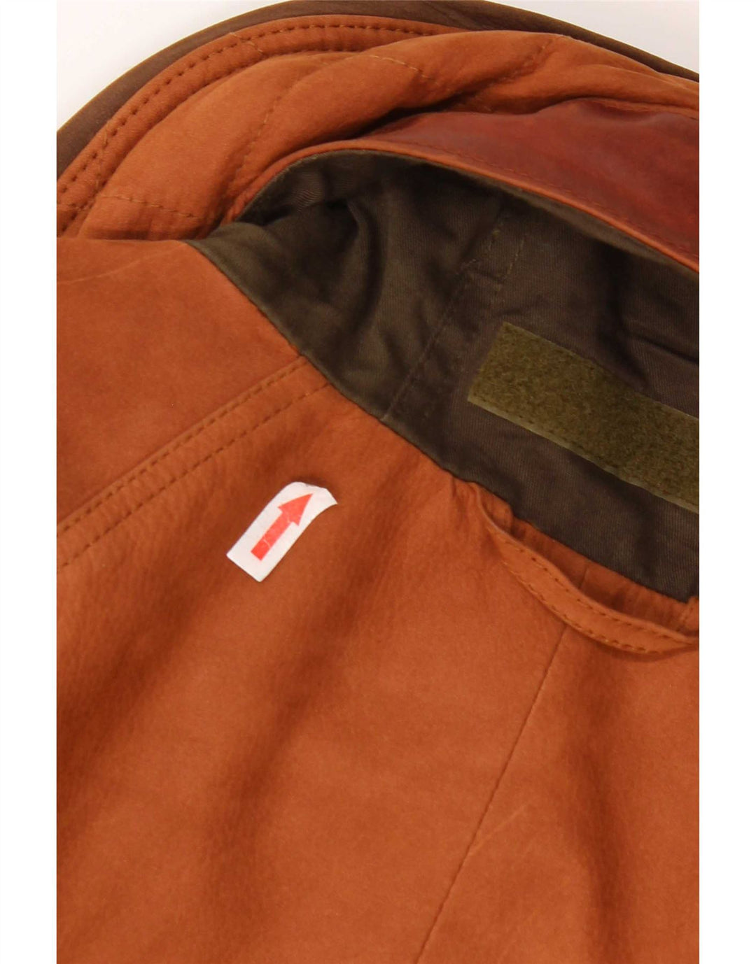 Giacca in pelle con cappuccio da uomo Timberland UK 40 grande marrone
