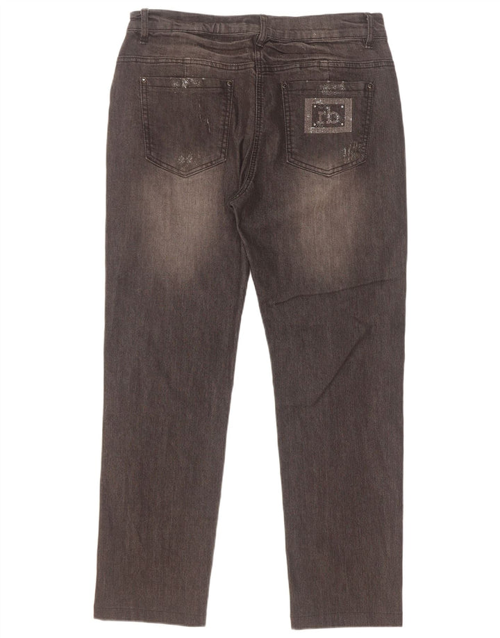 Jeans dritti da donna Roccobarocco W32 L28 cotone nero