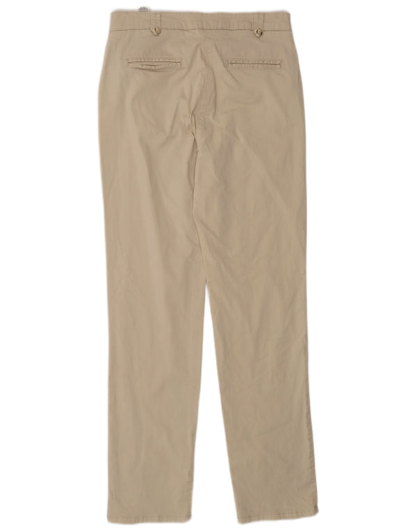 Pantaloni chino dritti da donna Marks & Spencer UK 10 piccoli W27 L30 Beige