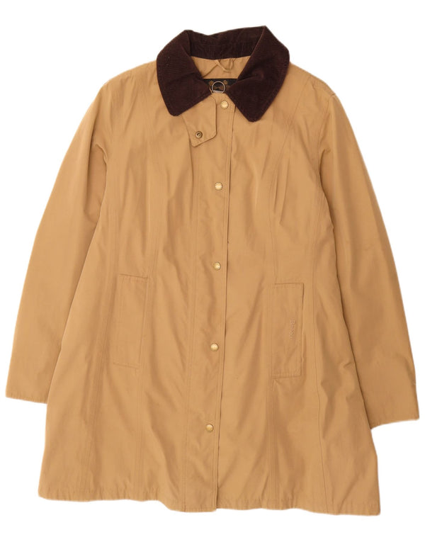BARBOUR Womens Overcoat UK 20 2XL  Beige Colourblock