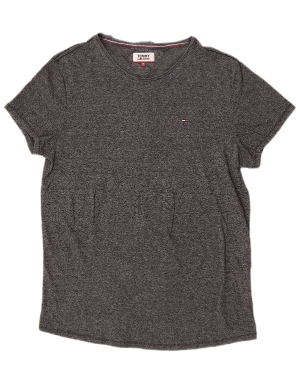 T-shirt da donna Tommy Hilfiger Top UK 14 cotone grigio medio