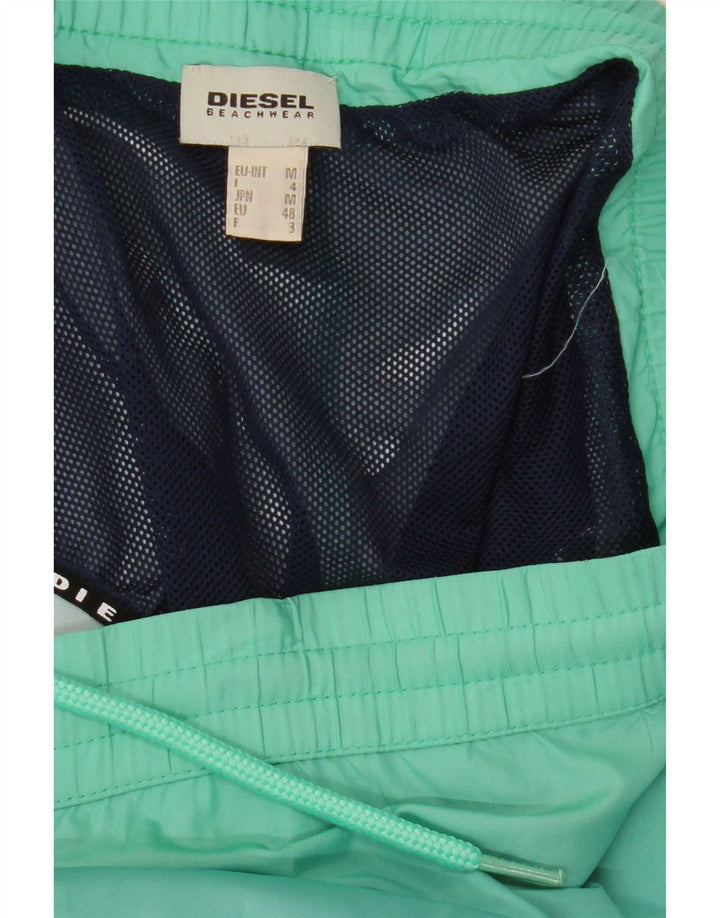 Pantaloncini da bagno regolari da uomo Diesel, blu medio, spiaggia floreale